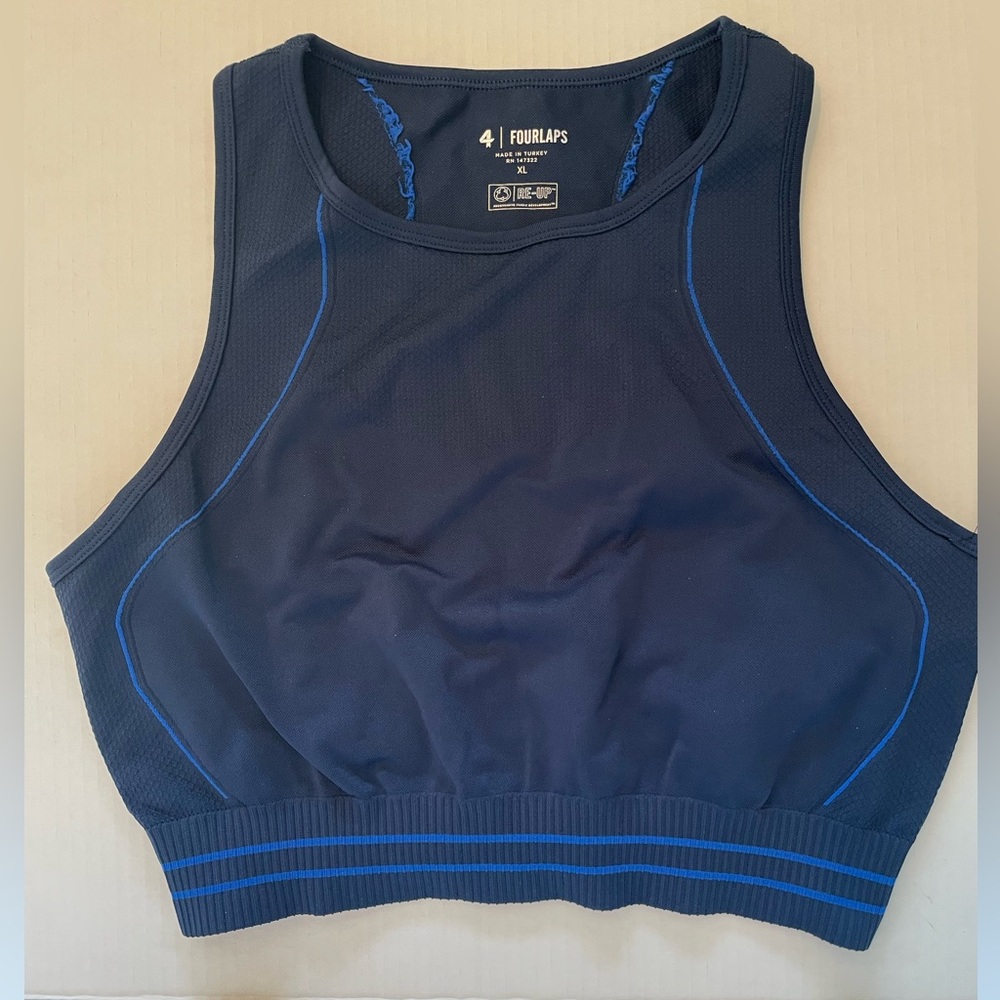 Fourlaps Breathe seamless sports bra, Azure